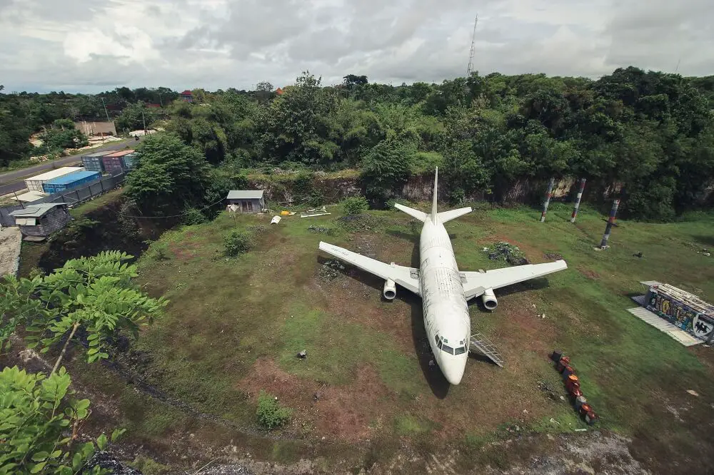 Abandoned airplane bali indonesia