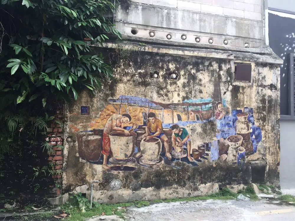 pottery makers street mural