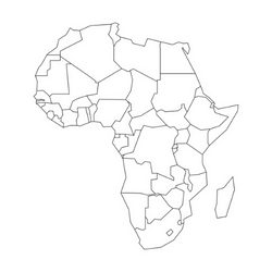 Africa wireframe map